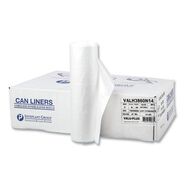 TRASH WASTE BINS | Inteplast Group VALH3860N14 High-Density 60 Gallon 38 in. x 58 in. Commercial Can Liners - Clear (200/Carton)