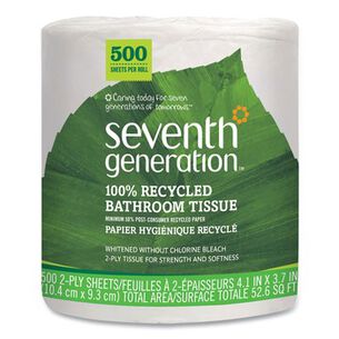 PRODUCTS | Seventh Generation 100% Recycled 2-Ply Bathroom Tissue - White, Jumbo (500 Sheets/Roll, 60 Rolls/Carton)