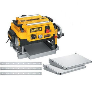 BENCH TOP PLANERS | Dewalt 15 Amp 13 in. Two-Speed Corded Thickness Planer with Support Tables and Extra Knives
