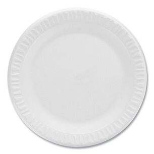BOWLS AND PLATES | Dart 9 in. Diameter Concorde Non-Laminated Foam Plates - White (125/Pack)
