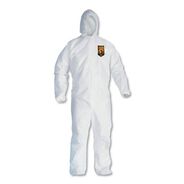 BIB OVERALLS | Ansell A30 Elastic-Back and Cuff Hooded Coveralls - Medium, White (25/Carton)