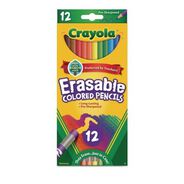 PENCILS | Crayola 3.3 mm 2B Erasable Color Pencil Set - Assorted Lead and Barrel Colors (12/Box)