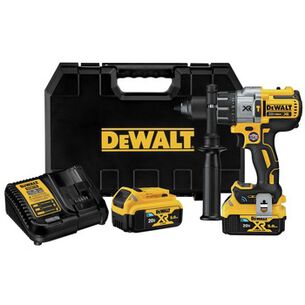 POWER TOOLS | Dewalt 20V MAX XR Brushless Lithium-Ion 1/2 in. Cordless Hammer Drill Driver Kit with 4 Batteries (5 Ah)