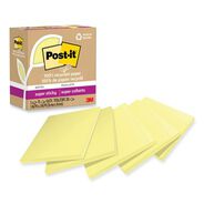 STICKY NOTES AND POST ITS | Post-it Notes Super Sticky 3 in. x 3 in. 100 Percent Recycled Paper Super Sticky Notes - Canary Yellow (5-Pads/Pack)