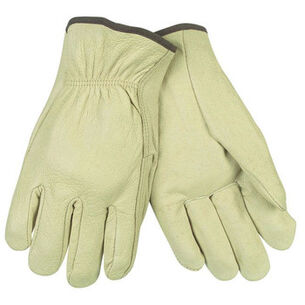 DISASTER PREP | MCR Safety 3400XL Unlined Pigskin Driver Gloves - X-Large, Cream (12-Pair)