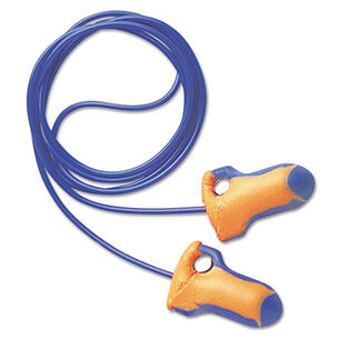 EAR PROTECTION | Howard Leight by Honeywell 100-Pair 32NRR Laser Trak Corded Single-Use Earplugs - Orange/Blue