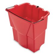 MOP BUCKETS | Rubbermaid Commercial WaveBrake 2.0 18 Quart Plastic Dirty Water Bucket - Red