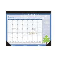 CALENDARS AND PLANNERS | House of Doolittle 18.5 in. x 13 in. 12-Month (Jan-Dec) 2026 Recycled Desk Pad Calendar - Illustrated Seasons Artwork/Black Binding/Corners