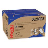 CLEANING AND SANITATION | WypAll X80 12 in. x 23.4 in. Kimfresh Antimicrobial Hydroknit Foodservice Towel - Unscented, White/Blue Stripe (150/Carton)