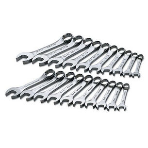  | SK Hand Tool 20-Piece 12-Point SuperKrome Fractional/Metric Short Combination Wrench Set