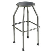 OFFICE CHAIRS | Safco Diesel Industrial Stool With Stationary Seat, Backless, Supports Up To 250 Lb, 22-in To 30-in Seat Height, Pewter