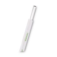 FOOD SERVICE | Eco-Products 7.75 in. 6 millimeter Diameter Jumbo Wrapped Paper Straw - White (3000/Carton)