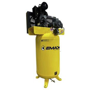 PRODUCTS | EMAX 5 HP 80 Gallon 2-Stage Single Phase Industrial Inline Pressure Lubricated Solid Cast Iron Pump 19 CFM at 100 PSI Air Compressor