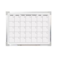 PRODUCTS | Flipside 24 in. x 18 in. Monthly Planning/Scheduling Framed Calendar Dry Erase Board - White Surface, Satin Aluminum Frame