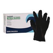 SAFETY EQUIPMENT | Boardwalk 396LBXA 4.4 mil Disposable General-Purpose Powder-Free Nitrile Gloves - Large, Black (100/Box)