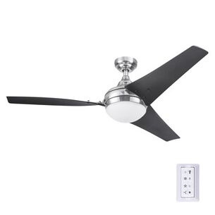 CEILING FANS | Honeywell 51803-45 52 in. Remote Control Contemporary Indoor LED Ceiling Fan with Light - Brushed Nickel