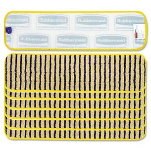 PRODUCTS | Rubbermaid Commercial 18 in. Vertical Polyprolene Stripes Microfiber Scrubber Pad - Yellow (6/Carton)