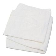 FACILITY MAINTENANCE SUPPLIES | HOSPECO 15 in. x 17 in. Woven Terry Rags - White (25/Carton)