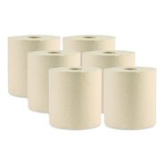 PAPER TOWELS AND NAPKINS | Boardwalk 1-Ply 8 in. x 800 ft. Green Xtra Roll Towels - Natural (6 Rolls/Carton)