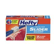 PRODUCTS | Hefty 00R88079 7 in. x 8 in. 32 oz. Slider Stand and Fill Freezer Storage Bags - Clear (35/Box)