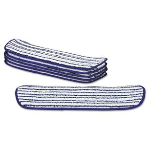 PRODUCTS | Rubbermaid Commercial 18 in. x 5.5 in. Microfiber Finish Pad - Blue/White (6/Box)