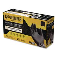 FACILITY MAINTENANCE SUPPLIES | Ammex 6 mil Powder-Free Nitrile Exam Gloves - Medium, Black (1000/Carton)