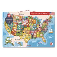 PRODUCTS | Janod Ages 7 to 12 United States Map Cardboard Puzzle
