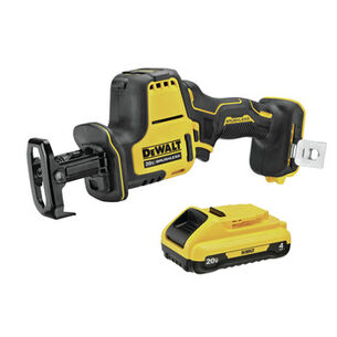 RECIPROCATING SAWS | Dewalt ATOMIC 20V MAX Lithium-Ion One-Handed Cordless Reciprocating Saw and 4 Ah Compact Lithium-Ion Battery