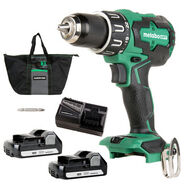 DRILL DRIVERS | Metabo HPT DS18DBFL2EM MultiVolt 18V Lithium-Ion Cordless Drill/Driver Kit with 2 Batteries (1.5 Ah)