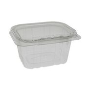 PRODUCTS | Pactiv Corp. TEHL5X416 EarthChoice 5.38 x 4.5 x 2.63 16 oz Plastic Tamper Evident Recycled Hinged Lid Deli Container - Clear (304/Carton)
