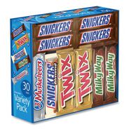PRODUCTS | MARS 19312 Full-Size Candy Bars Variety Pack - Assorted (30/Carton)