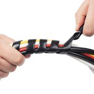 OFFICE FURNITURE ACCESSORIES | D-Line US/CTW2.5B 0.25 in. - 2 in. x 98 in. Cable Tidy Wrap - Black