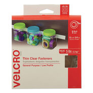 PRODUCTS | Velcro 0.75 in. x 15 ft. Removable Adhesive Sticky-Back Fasteners - Clear (1-Roll)