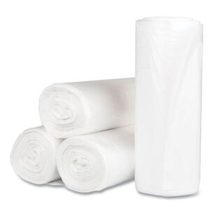 TRASH BAGS | Inteplast Group S386017N 60 gal. 17 microns 38 in. x 60 in. High-Density Interleaved Commercial Can Liners - Clear (25 Bags/Roll, 8 Rolls/Carton)