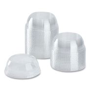 CUPS AND LIDS | Karat Plastic Wide Opening Dome PET Lids Fits 12 oz. to 24 oz. Cold Cups - Clear (1000/Carton)