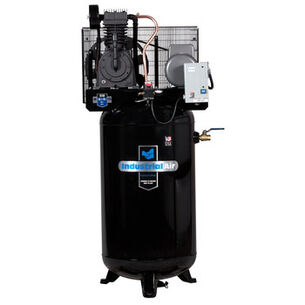 PRODUCTS | Industrial Air IV5018055 5 HP 80 Gallon Industrial Vertical Stationary Air Compressor with Baldor Motor