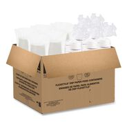 FOOD TRAYS CONTAINERS LIDS | SOLO 12.1 oz 3.6 in. Diameter Flexstyle Plastic Food Lid Container - White (250/Carton)