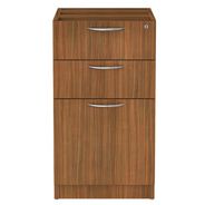 OFFICE CARTS AND STANDS | Alera VA532822WA 15.63 in. x 20.5 in. x 28.5 in. Valencia Series 3-Drawer Full File Pedestal - Modern Walnut