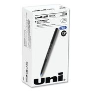 OFFICE AND OFFICE SUPPLIES | uni-ball ONYX Extra-Fine 0.5 mm Roller Ball Pen - Black/Blue Barrel (1-Dozen)