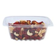 FOOD TRAYS CONTAINERS LIDS | World Centric 4.8 in. x 5.9 in. x 2.1 in. 12 oz. PLA Rectangular Plastic Deli Containers - Clear (900/Carton)