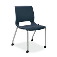 OFFICE CHAIRS | HON Motivate 18 in. Seat Height Four-Leg Stacking Chair Up to 300 lbs - Regatta Seat and Back/Platinum Base (2/Carton)