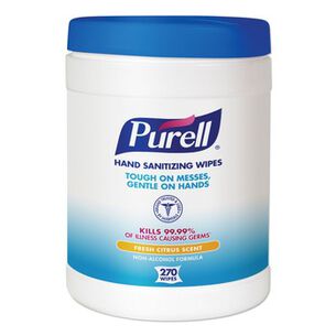HAND WIPES | PURELL 6.75 in. x 6 in. Sanitizing Hand Wipes - Fresh Citrus, White