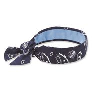 COOLING GEAR | Ergodyne Chill-Its 6700CT One Size Fits Most Cooling Bandana PVA Tie Headband - Navy Western