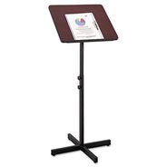 OFFICE PRESENTATION SUPPLIES | Safco 8921MH 21 x 21 x 29.5 to 46 Adjustable Speaker Stand - Mahogany/Black