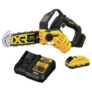 PRODUCTS | Dewalt 20V MAX Brushless Lithium-Ion 8 in. Cordless Pruning Chainsaw and 20V MAX 4 Ah Lithium-Ion Battery and Charger Starter Kit Bundle