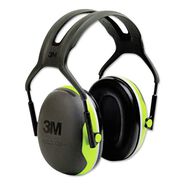 EAR MUFFS | 3M 27 dB NRR PELTOR X Series Earmuffs - Black/Chartreuse