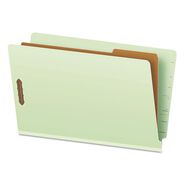 OFFICEJANSAN | Pendaflex 2 in. Expansion 1 Divider 4 Fasteners End Tab Classification Legal Folders - Pale Green (10/Box)