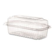 PRODUCTS | Eco-Products 9 x 6 x 3 Renewable and Compostable Plastic Clamshell Hinged Food Containers - Clear (240/Carton)