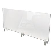 PRODUCTS | Ghent 48 in. x 3.88 in. x 30 in. Thermoplastic Sheeting Clear Partition Extender with Attached Clamp