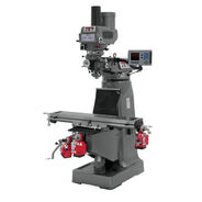 MILLING MACHINES | JET JTM-4VS Mill with 3-axis ACU-RITE 200M DRO Quill XY and Z Powerfeeds and Power Drawbar Installed